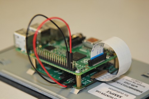 Image of Raspberry Pi connected to the Touch Display