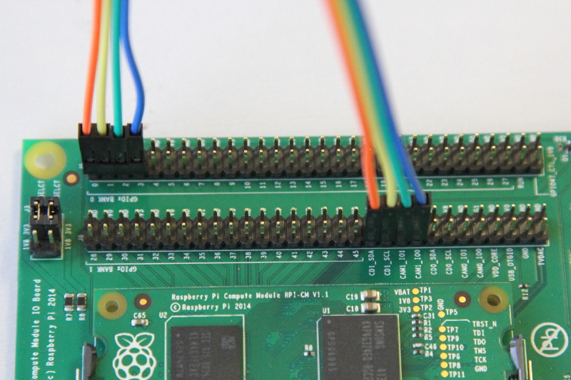 用于单个摄像头的 GPIO 连接