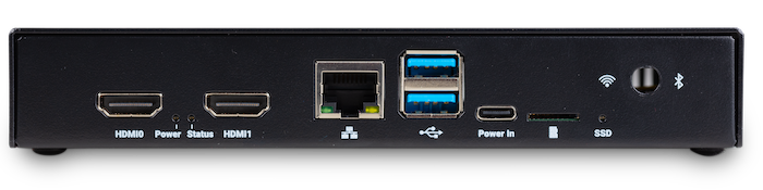the port selection on the Compute Module 5 IO Board Case