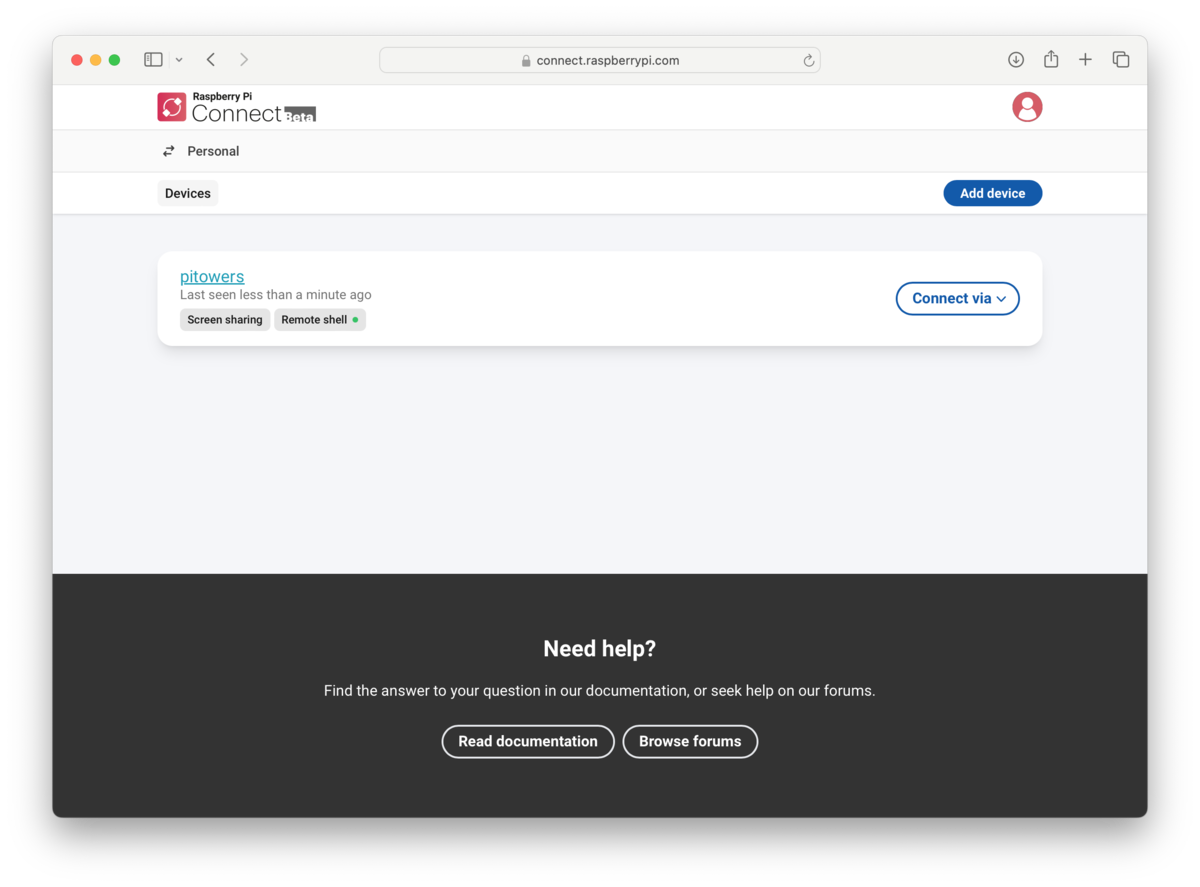 remote shell in progress