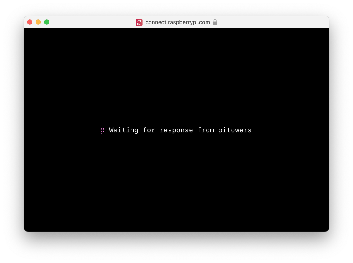 waiting for remote shell